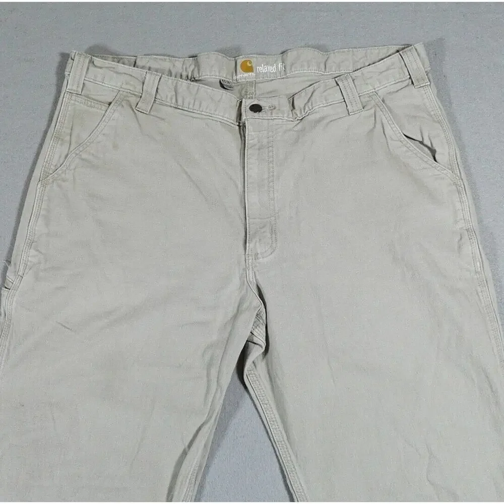 Carhartt Work Pants Size 40x28Gray Relaxed Fit Outdoor side Pocket‎ Tag 42x30